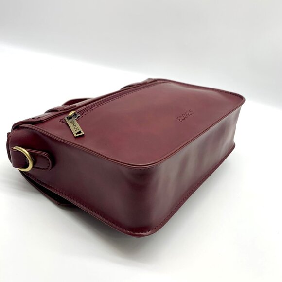 Ecosusi Burgundy Vegan Leather Top Handle Briefcase Satchel - Picture 9 of 10